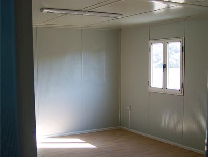 Intérieur d'un bloc bureaux