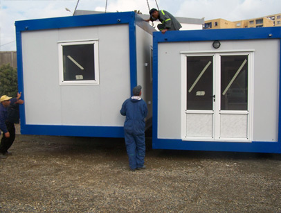 Assemblage d'un bloc bureaux