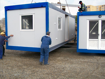Assemblage d'un bloc bureaux